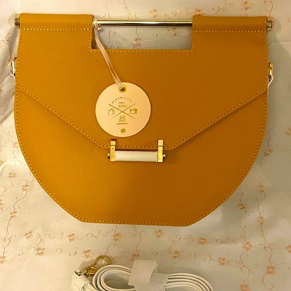 NWT Matmazel design beautiful orange hand bag . - Picture 10 of 13